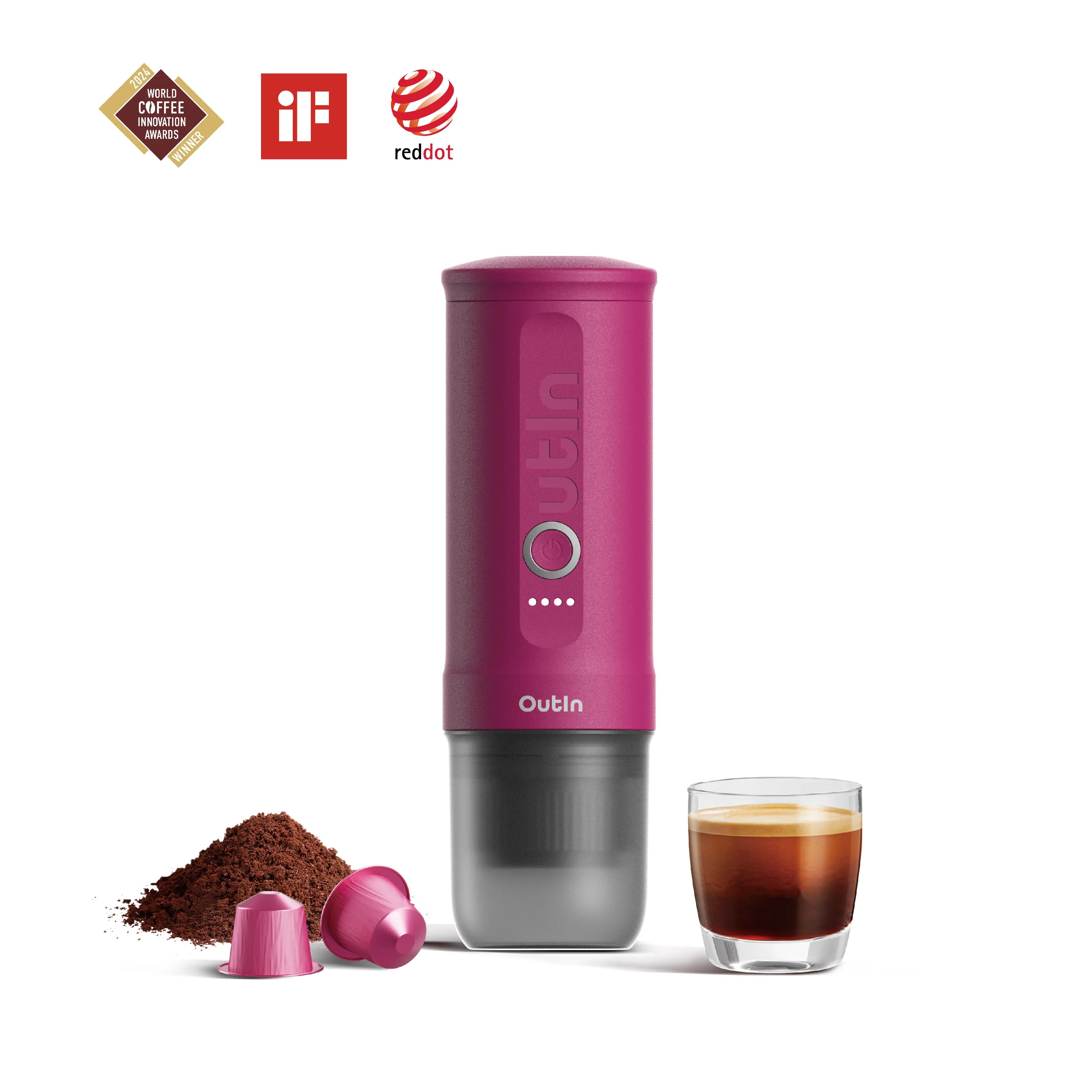 Nano Macchina da Caffè Espresso Portatile (Rosa Fucsia)