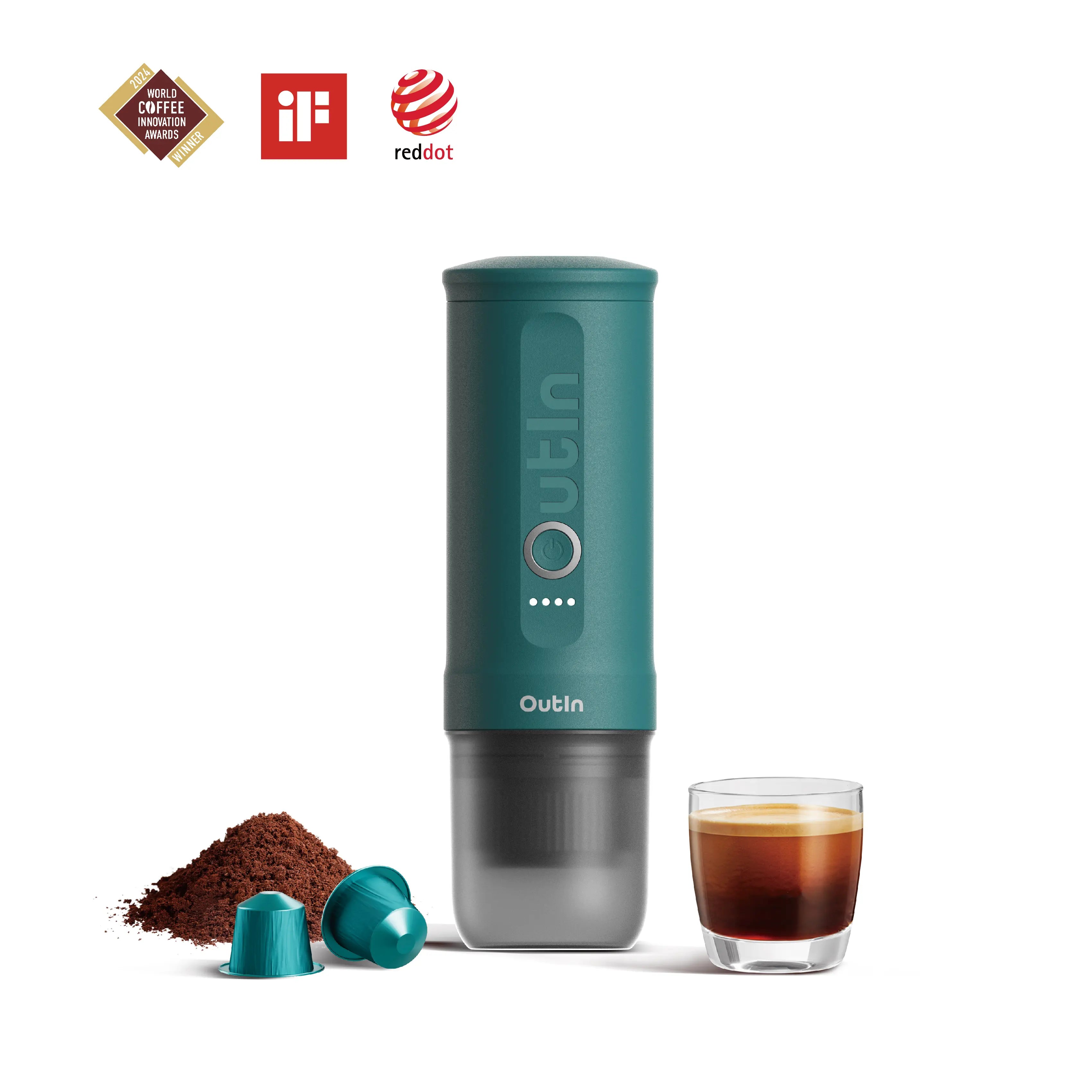 Nano Macchina da Caffè Espresso Portatile (Outin Verde Acqua)