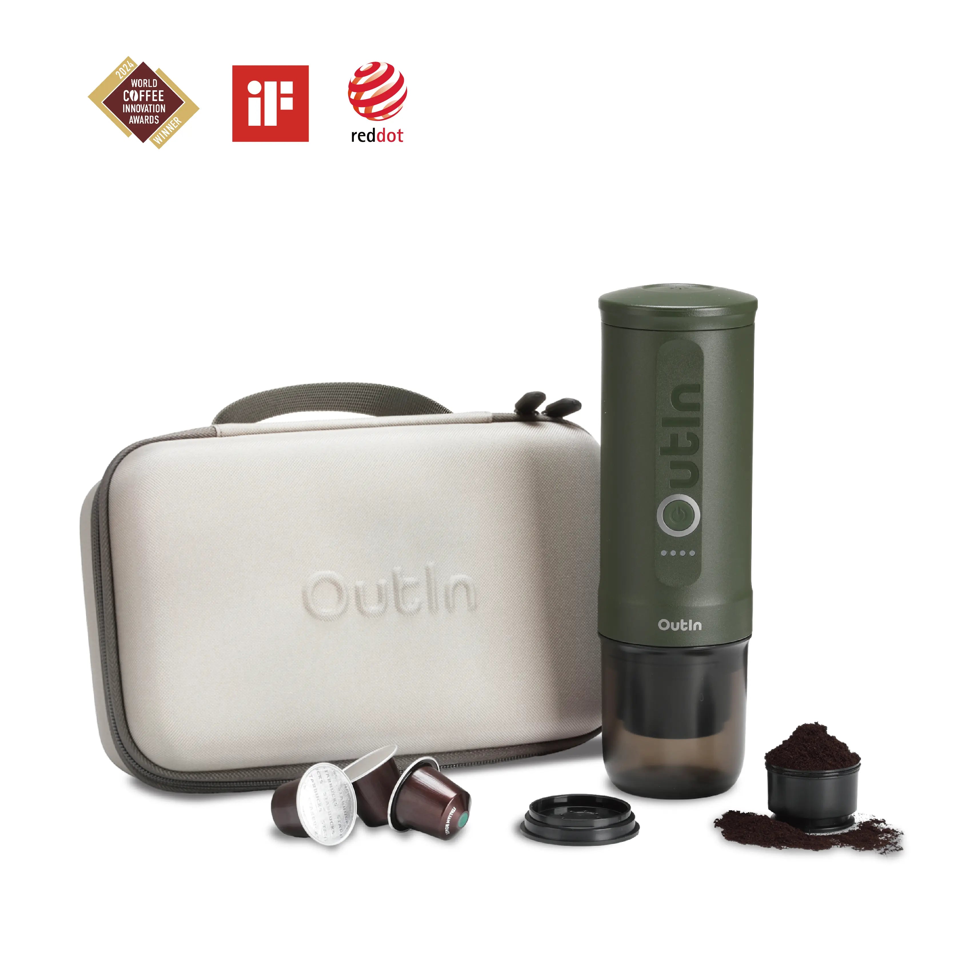 Set regalo Espresso per viaggiatori(Verde Bosco)