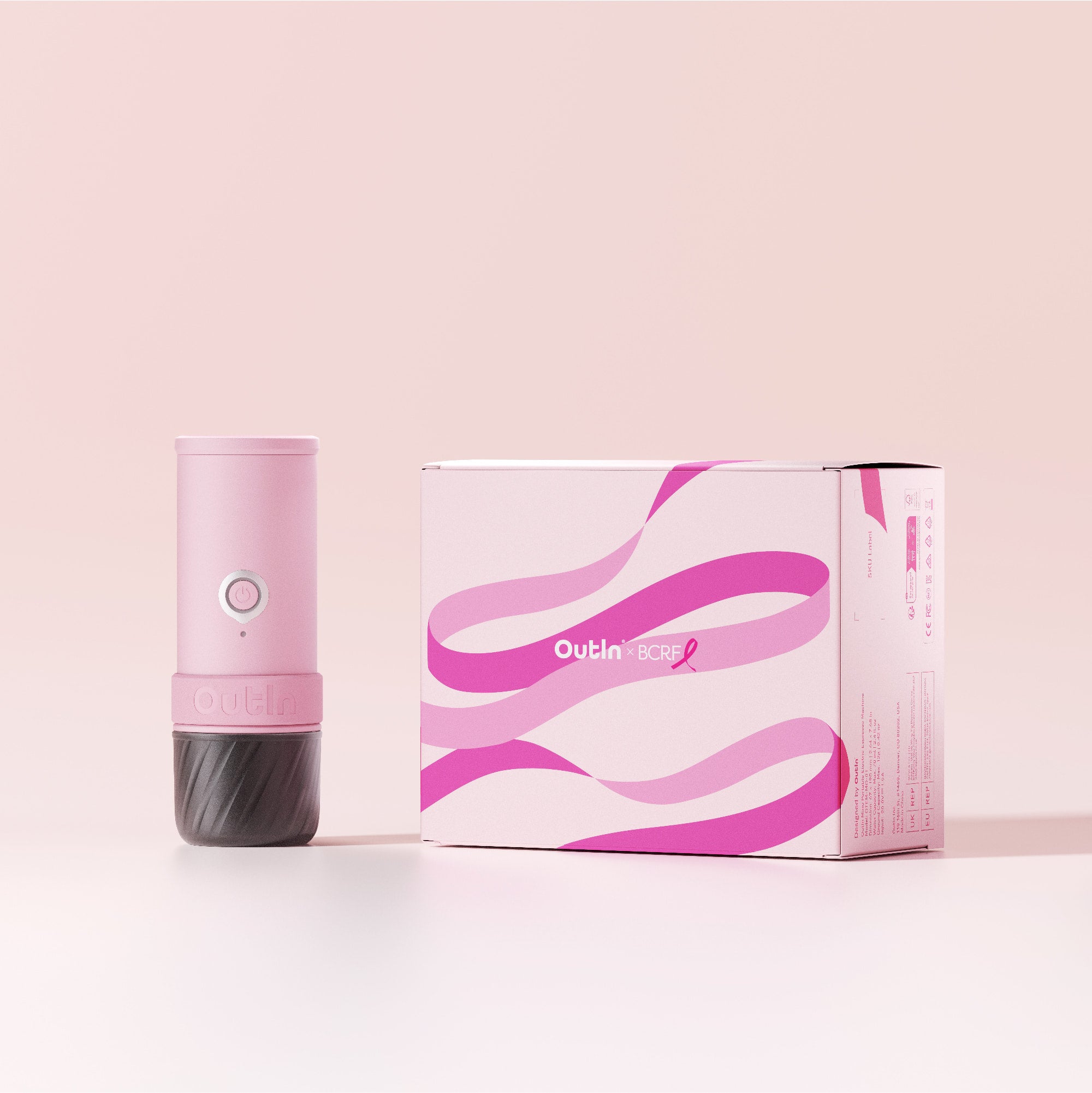 OutIn Mino Macchina Per Caffè Espresso Elettrica Portatile (Rose Clay) X BCRF (Pre-ordine)