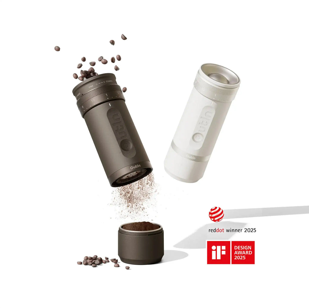 RICHSUM Macinacaffè Manuale - Macinino a Macina Regolabile con Base di Vetro Rinforzato - Eleganza Retrò Perfetto per Espresso, Goccia e Versamento