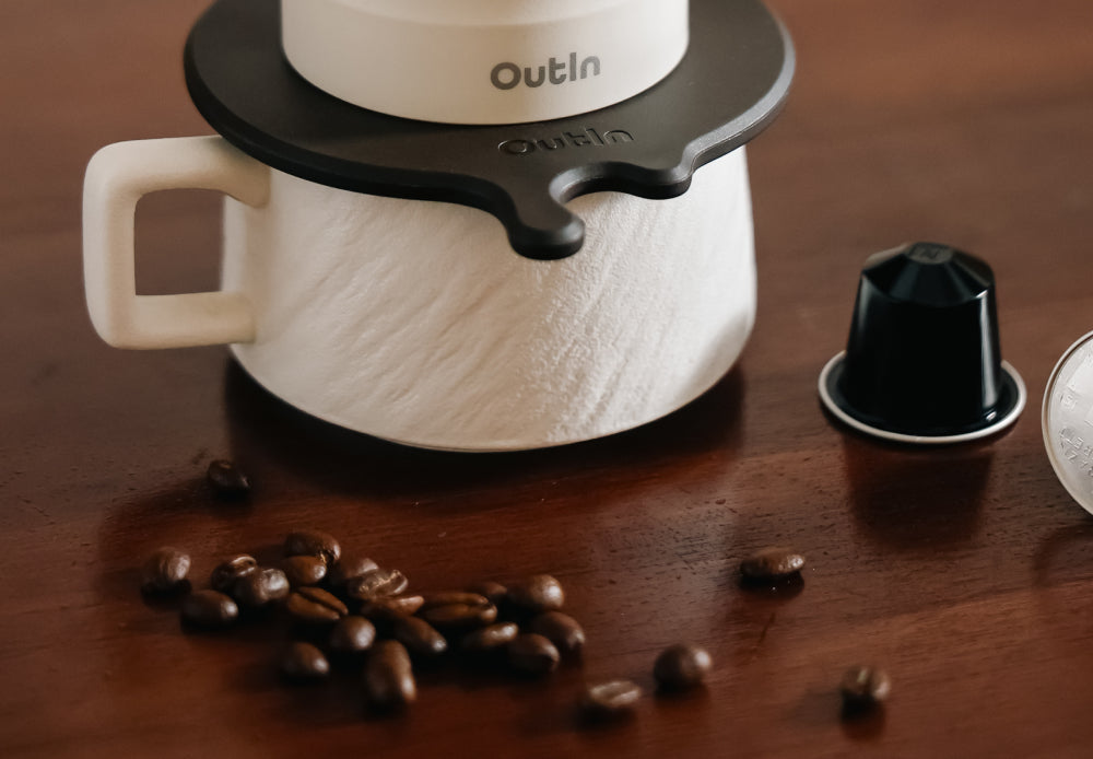 Materiale ecologico con fondi di caffè