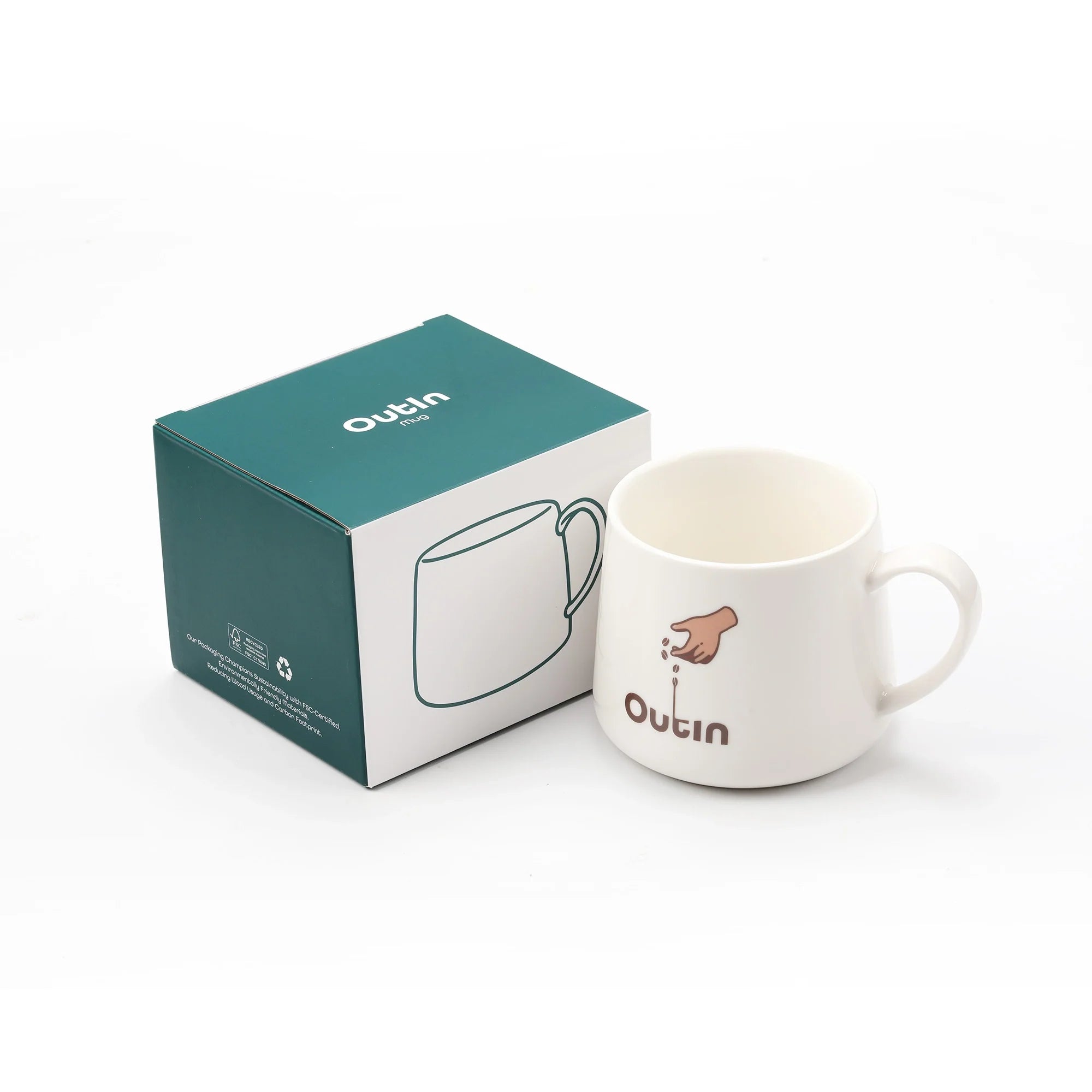 Outin Portable Espresso Machine Mug with box.
